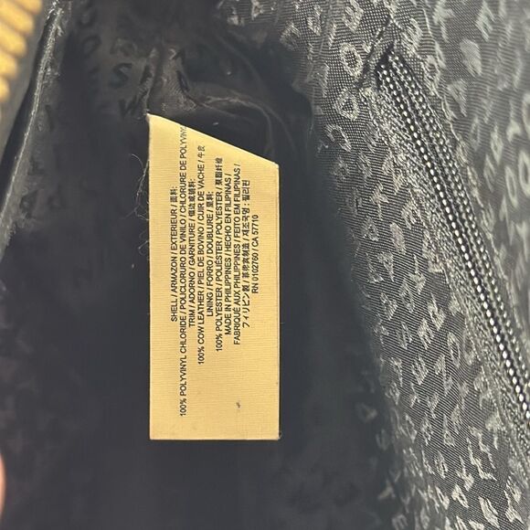 Kate Spade New York Black & White Checkered Satchel Crossbody Bag Structured - Picture 12 of 14